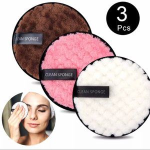 3Pcs Microfiber Makeup Remover Cloth Pads